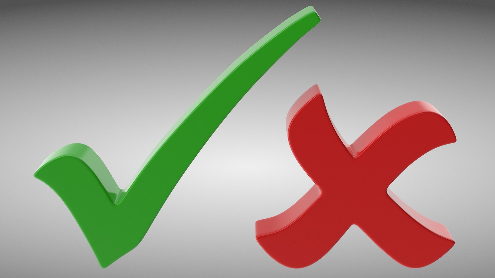 3D check mark cross https://p.turbosquid.com/ts-thumb/mZ/NwPO8A/pttngRcS/03/jpg/1604066549/1920x1080/fit_q87/6659aeff3c5b059baf2eab2d472443cf3c641174/03.jpg
