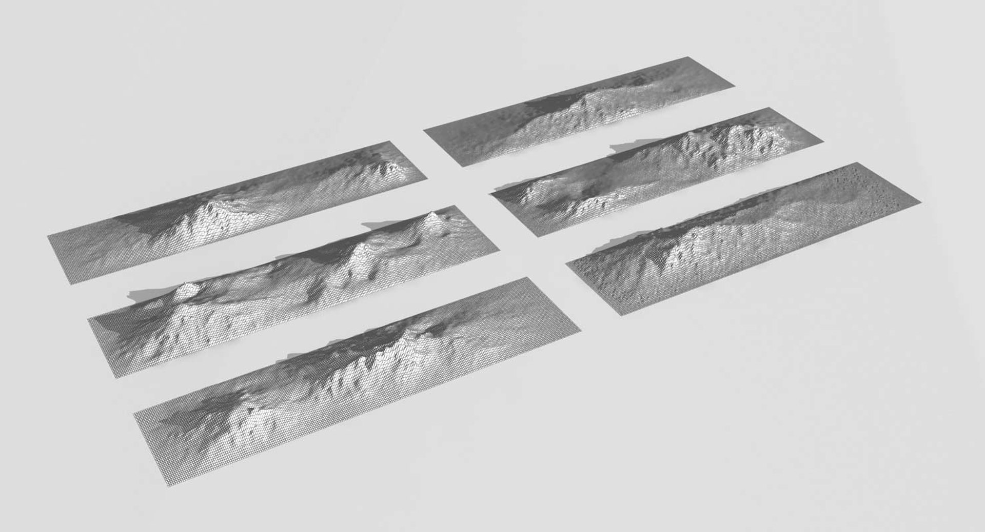 3d Mountain Range 6 Terrains
