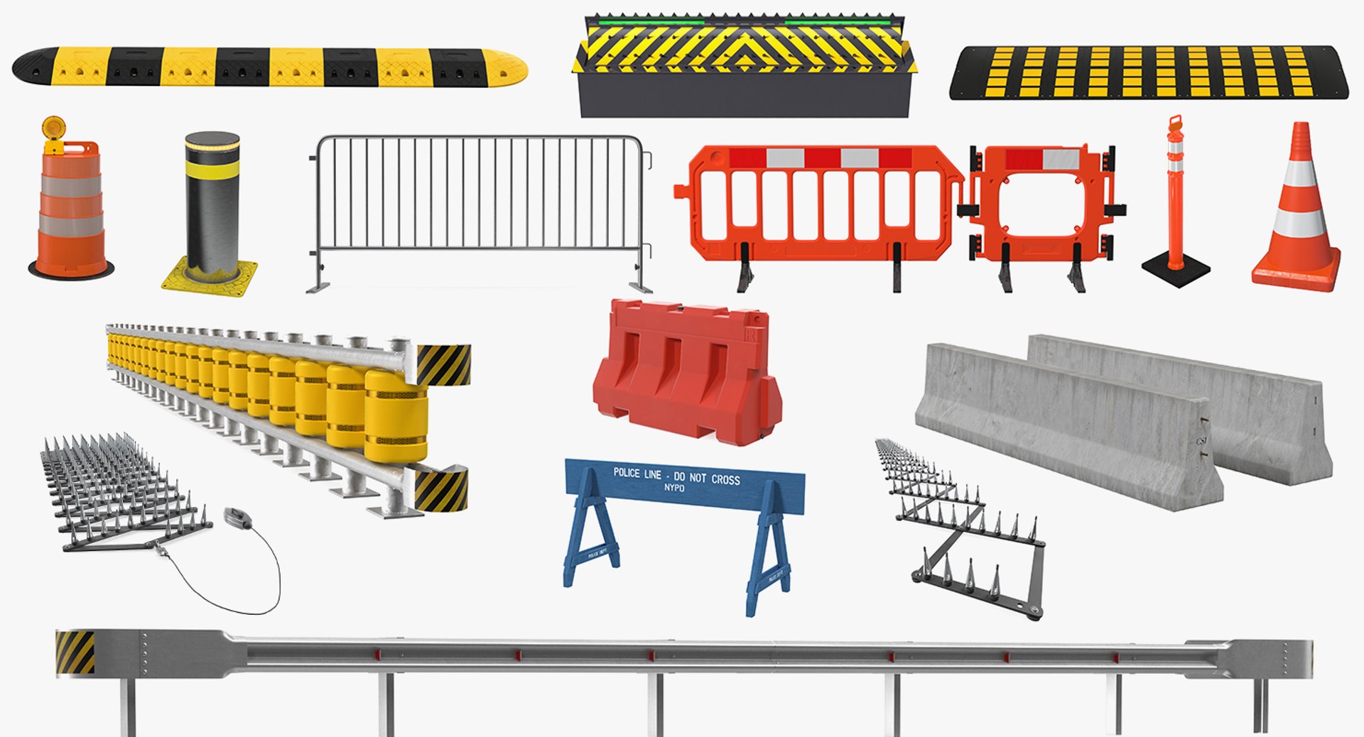 Road Barriers Collection 12 3D model https://p.turbosquid.com/ts-thumb/mZ/PQjnXo/Ie/roadbarrierscollection123dmodel001/jpg/1642055992/1920x1080/fit_q87/81b42ec42e26cbfaa28d2d754852436f4f1017af/roadbarrierscollection123dmodel001.jpg
