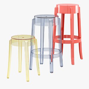 Charles Ghost Stool by Kartell