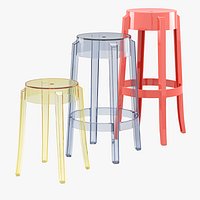 Charles Ghost Stool by Kartell