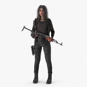 Female Post-Apocalyptic Survivor with Rifle