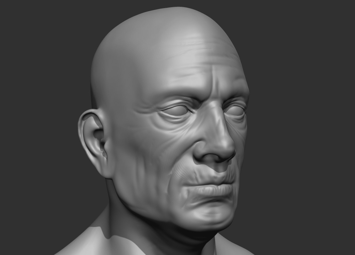 3D Male Old Head Model - TurboSquid 1555815