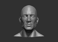 Old Male Head Realistic Base Mesh