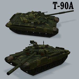russian battle tank t90a 3d model