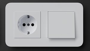 3D E3 Switches and Socket by Gira