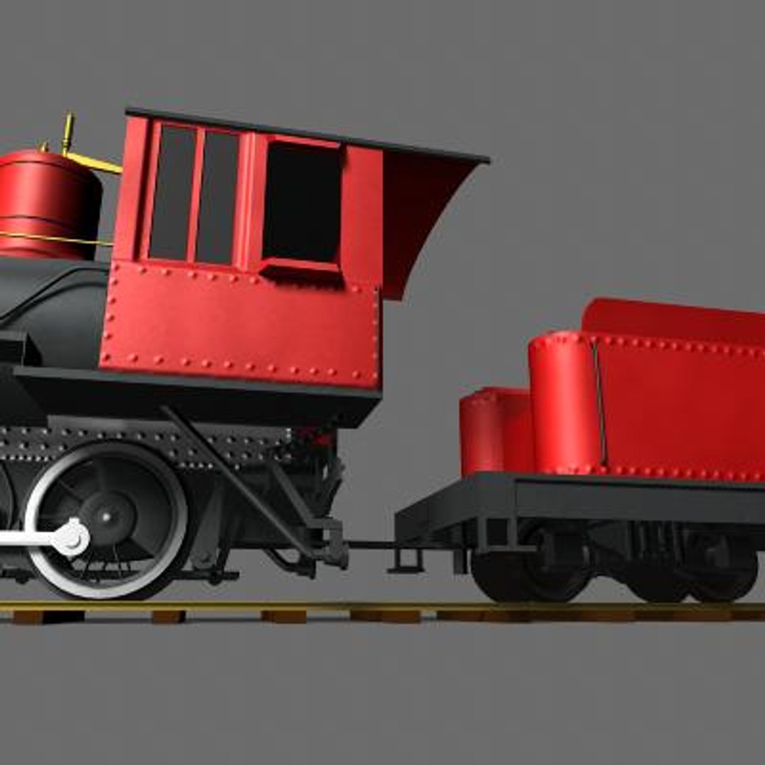 on30 steam engine coal 3d model