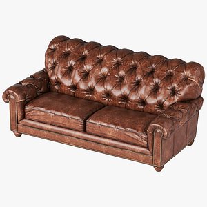 Ethan Allen Chadwick Leather Sofa 3D model