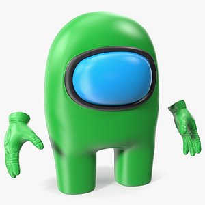 Among Us Green Character 3D