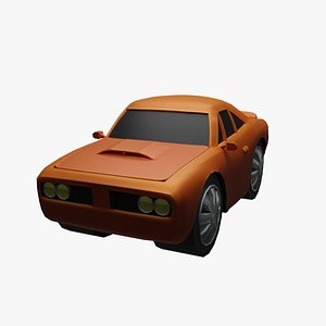 Cartoon Muscle Car 3D