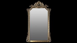 French 19th Century Louis XVI Style Giltwood Classical Mirror 3D model