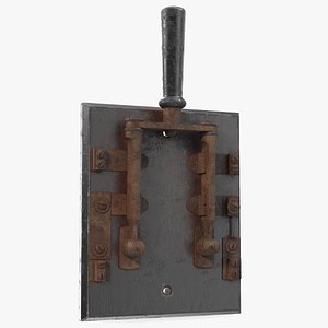 Old Brass and Slate Power Switch 3D model