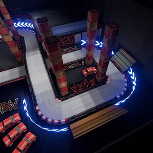 Retro Game Kart Racing Track