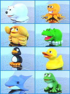 rubber toys 3d model
