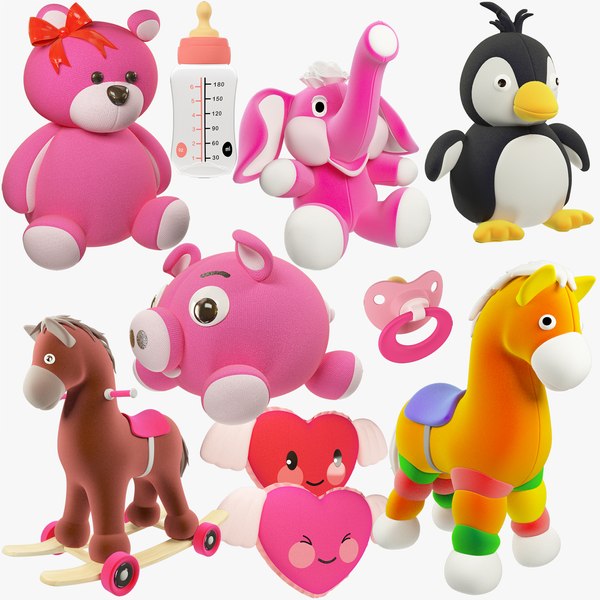 3D Stuffed Toys and Childcare Accessories Collection V1 model