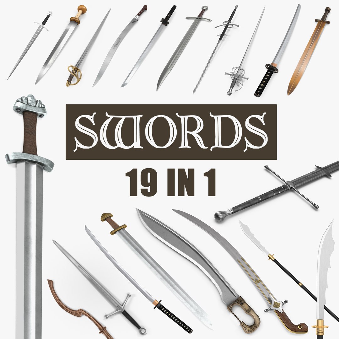 Swords 3D Models Collection 3D model preview
