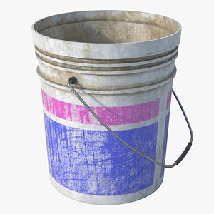 3D Plastic Bucket Old HD