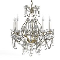 CHABBY CHIC CLASSIC CRYSTAL CANDLE SIMPLE 5 classic traditional provence crystal glass swarowski canle light chandelier suspension pendant