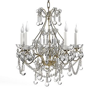 CHABBY CHIC CLASSIC CRYSTAL CANDLE SIMPLE 5 classic traditional provence crystal glass swarowski canle light chandelier suspension pendant