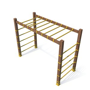 3D model sports track equipment parkour