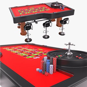 3D Casino Table - Red
