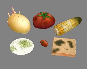 Moldy food and spoiled vegetables