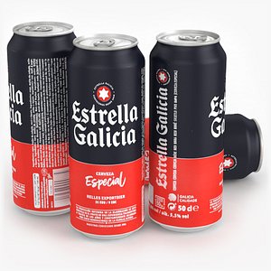 Beer Can Estrella Galicia Cerveza Especial 500ml 2024 3D