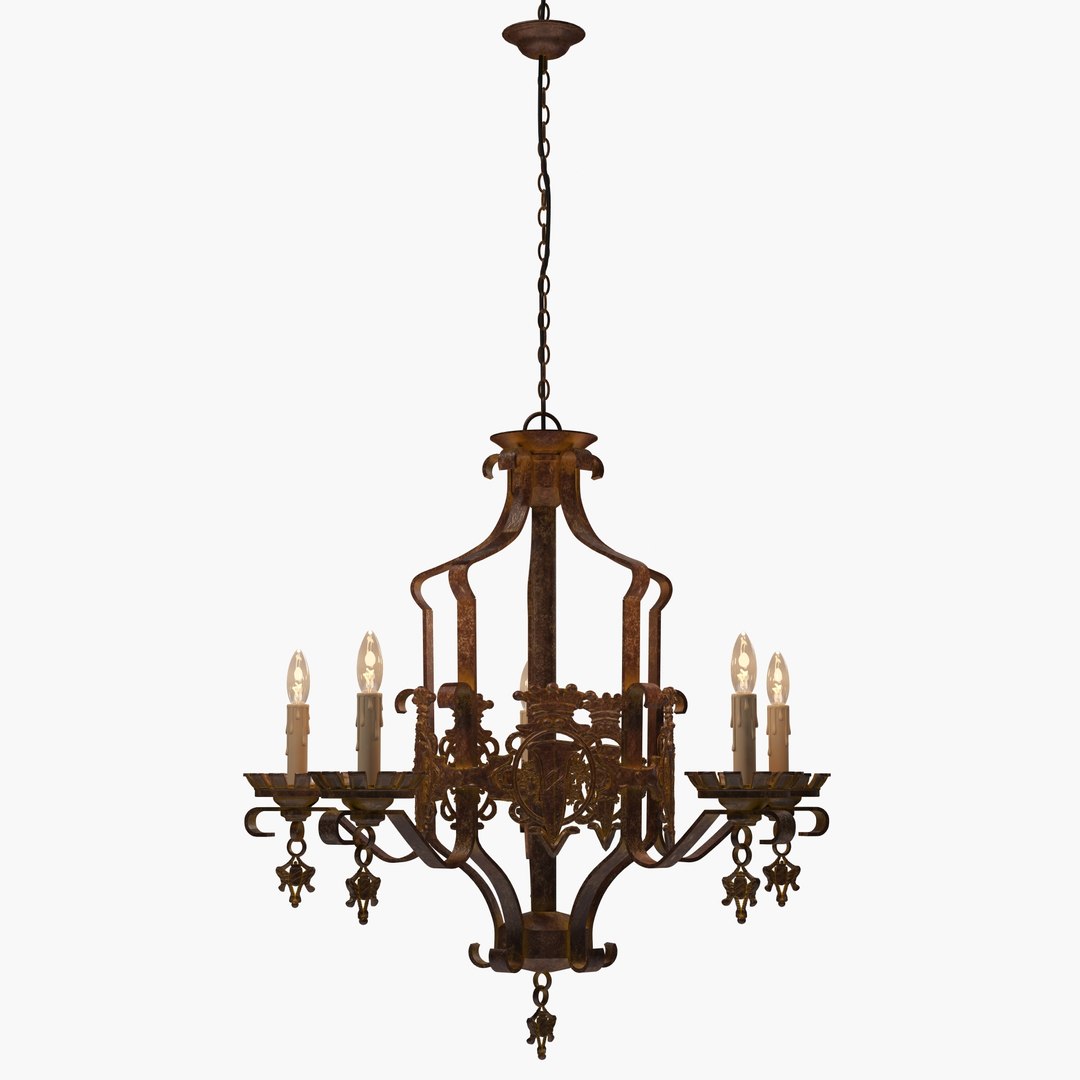 3d model handsome antique iron spanish