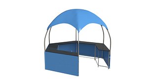 Hemisphere marketing hexagonal tent 3D model