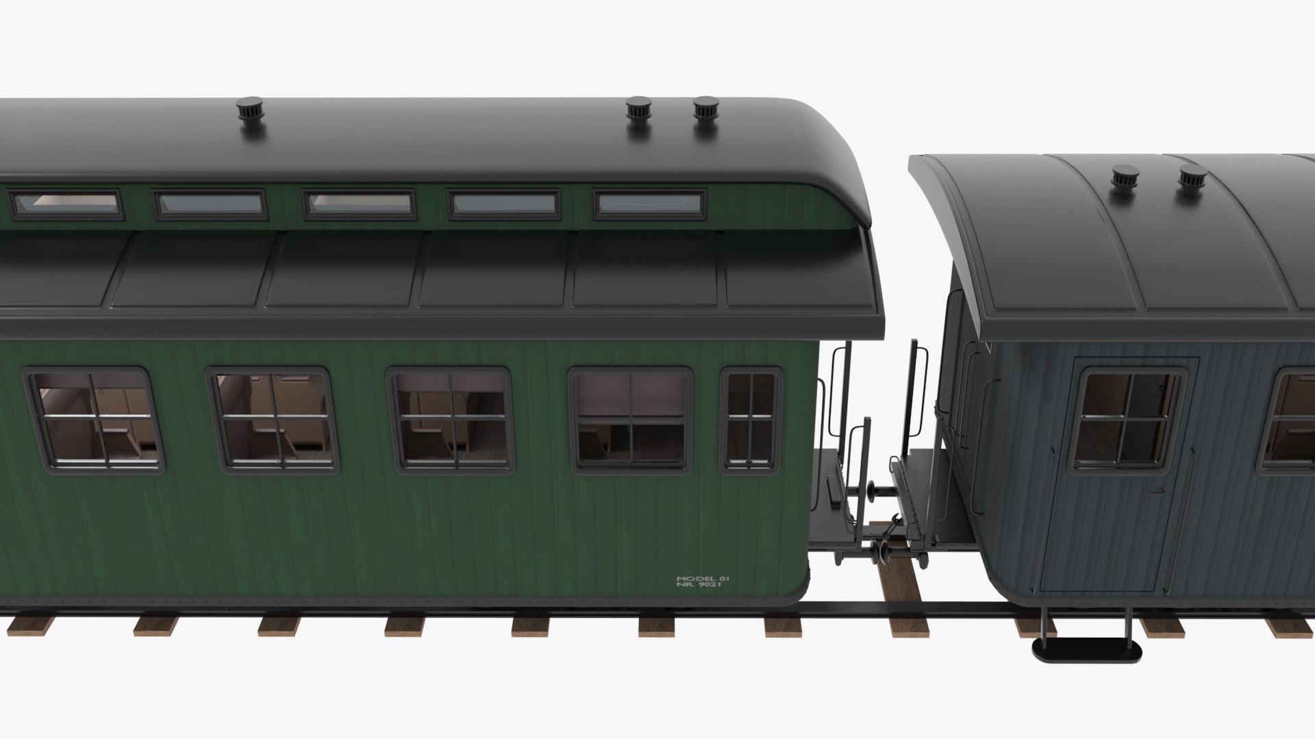 Steam Train Green 3D Model - TurboSquid 2291508