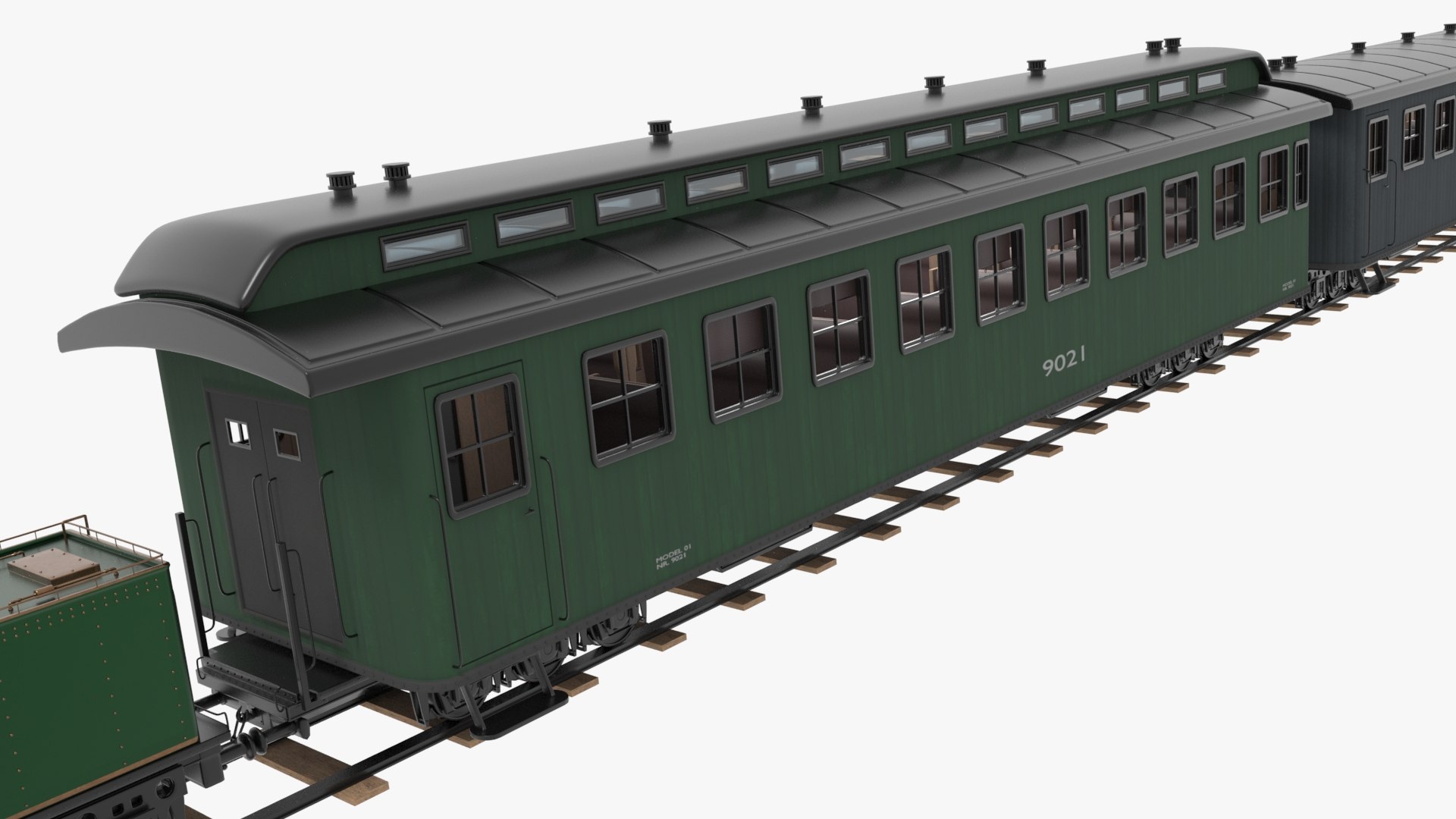 Steam Train Green 3D Model - TurboSquid 2291508