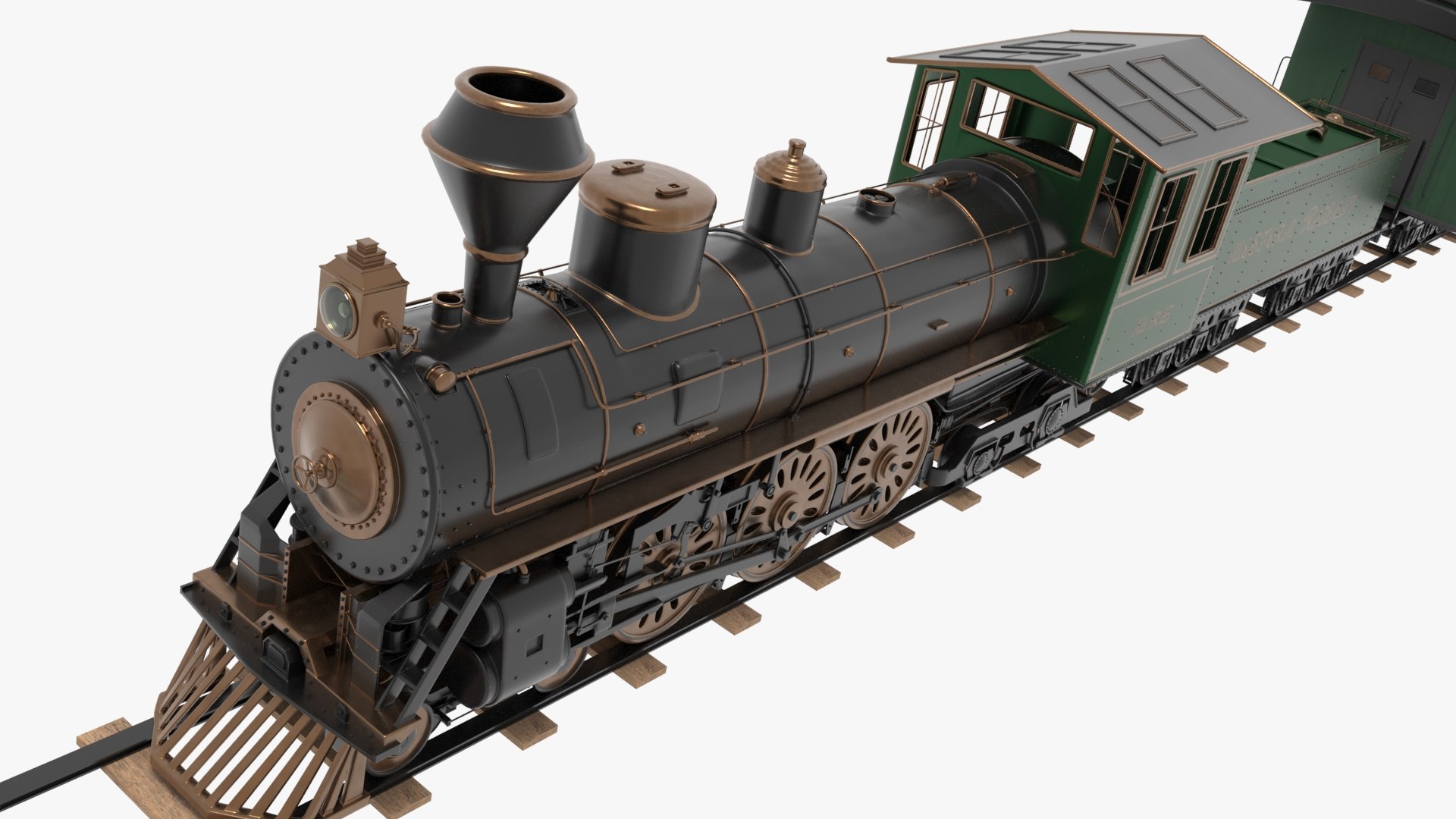 Steam Train Green 3D Model - TurboSquid 2291508