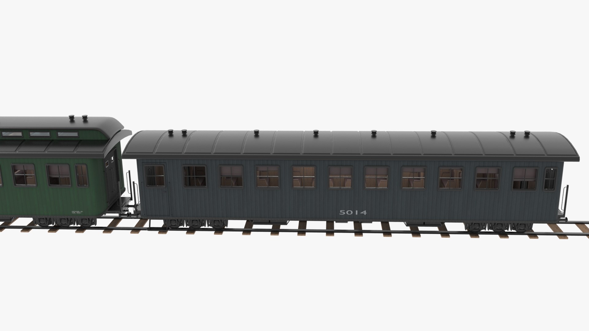Steam Train Green 3D Model - TurboSquid 2291508