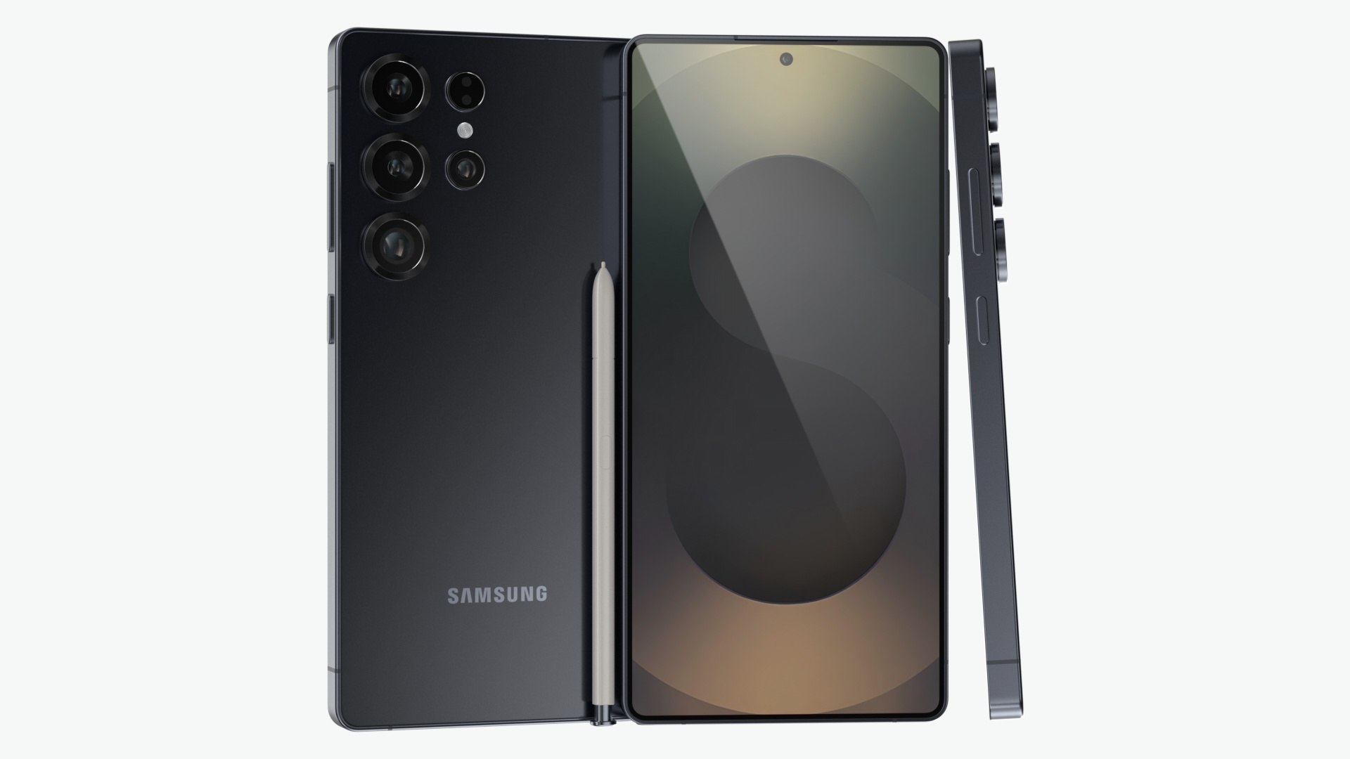 Samsung Galaxy S25 Ultra Titanium Jet Black 3D Model