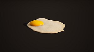 3D fried egg