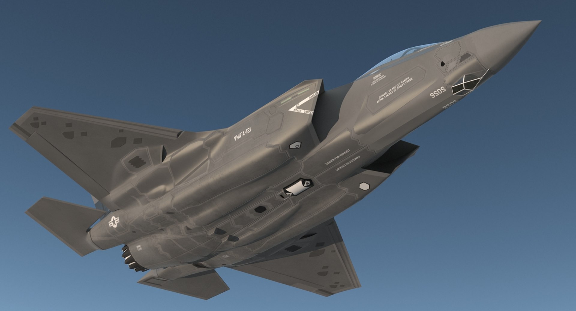 3D stealth multirole fighter lightning model https://p.turbosquid.com/ts-thumb/ma/TI1ApI/qo7lo24X/stealth_multirole_fighter_f_35_lightning_ii_rigged_002/jpg/1506984478/1920x1080/fit_q87/4b95b7f7a69d167ce49d51a5b487e08115ab2407/stealth_multirole_fighter_f_35_lightning_ii_rigged_002.jpg