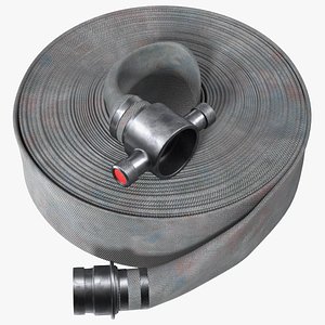 Coiled Fire Hose Used 3D model