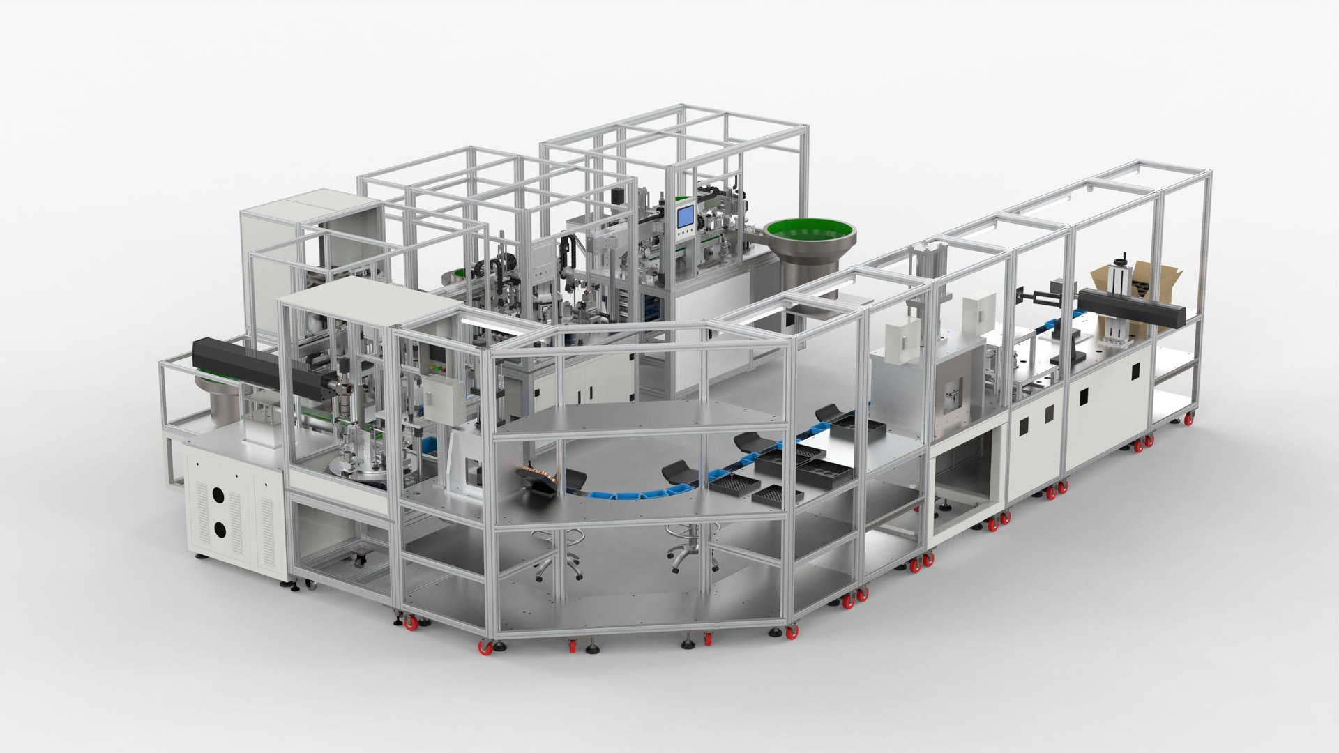 Automatic Multi- Station Motor Assembly Line 3D - TurboSquid 1946839