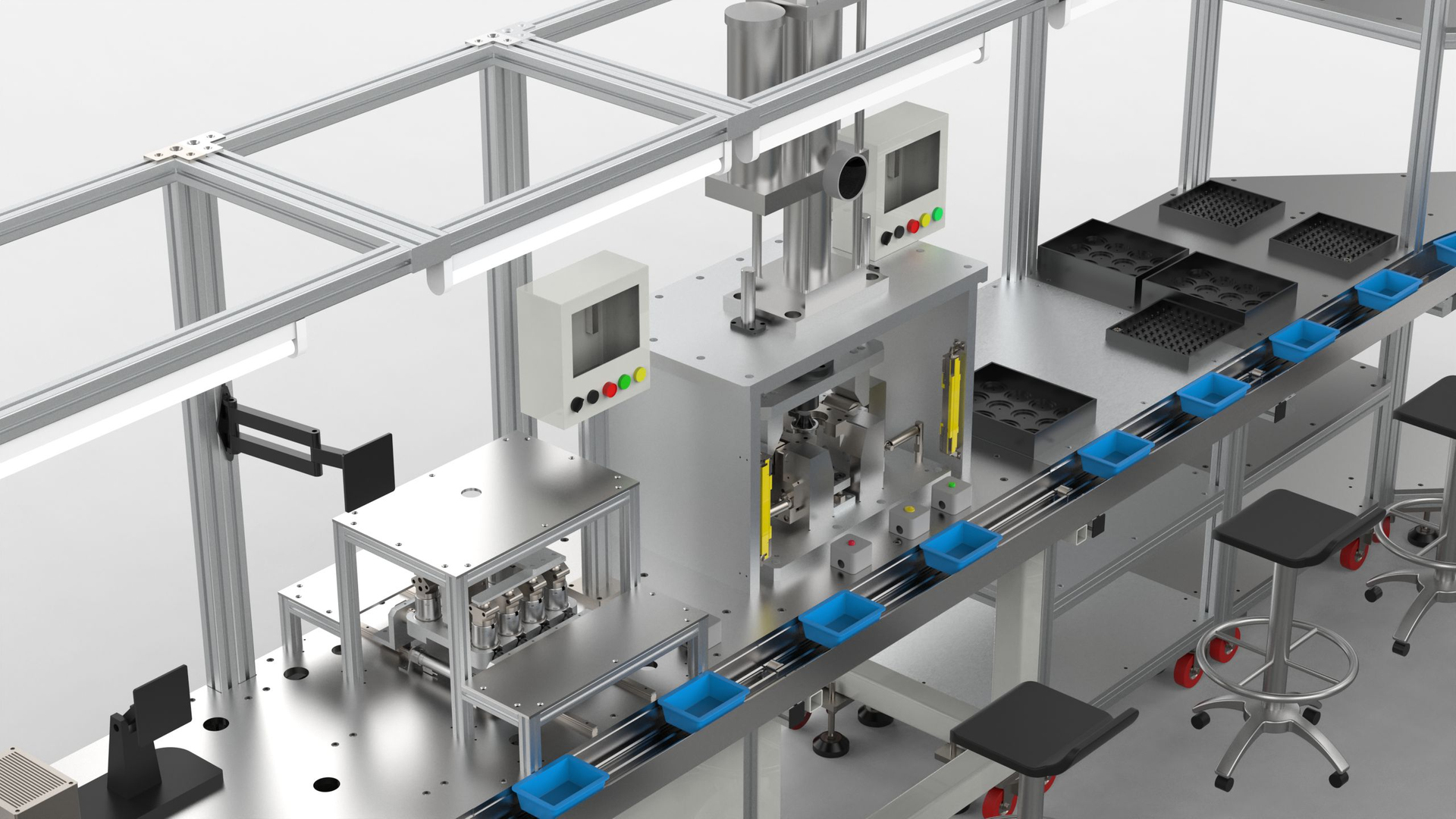 Automatic Multi- Station Motor Assembly Line 3D - TurboSquid 1946839