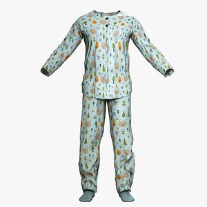 3D model Metahuman Cute Pajama Set Sleepwear Outfit