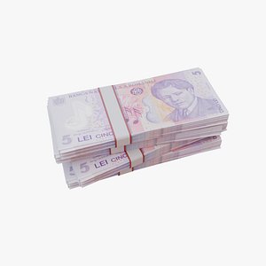 5 Romanian Leu RON model