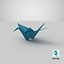 Blauer Origami Orizuru