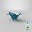 Blauer Origami Orizuru