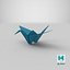 Blauer Origami Orizuru