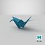 Blauer Origami Orizuru