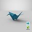 Blauer Origami Orizuru