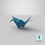 Blauer Origami Orizuru