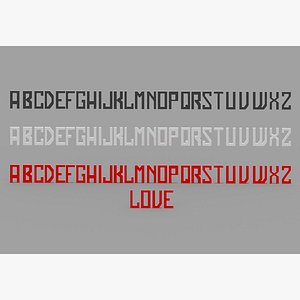 Voxel Alphabet 3D model