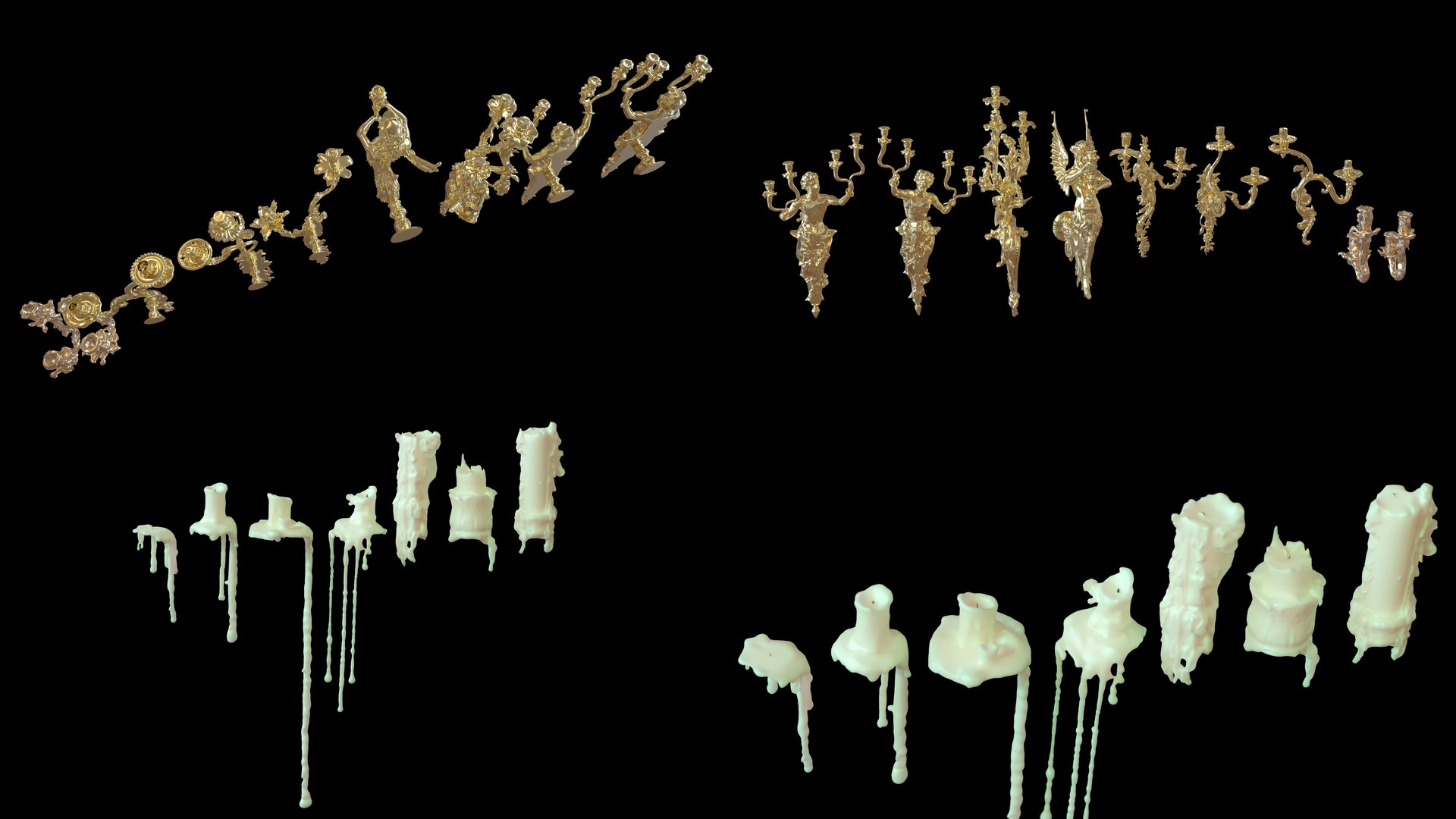 Ornate Candles CandleHolders and Wax Sculptures - 133 Models Set 3D https://p.turbosquid.com/ts-thumb/ma/u2WKF9/ei/30/jpg/1767293464/1920x1080/fit_q87/11613a84d775130fb437d2041dc093c3a193cb2d/30.jpg