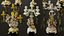 Conjunto de 133 modelos de castiçais, velas ornamentadas e esculturas de cera.